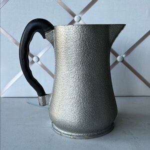 Vintage Guardian Service Hammered Alum Pitcher with Black Handle
